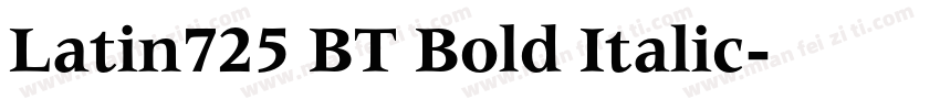 Latin725 BT Bold Italic字体转换